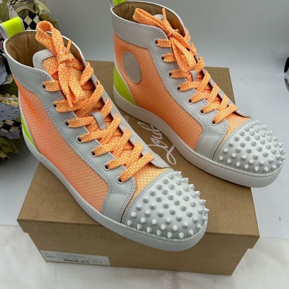 Men’s Christian Louboutin fun Lou spikes high tops size 43.5 made in Italy - Picture 1 of 11